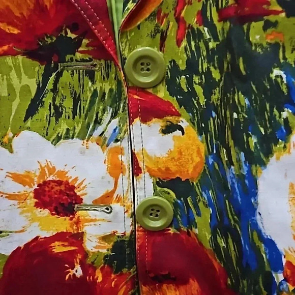 Chico's Vintage Floral Springtime Blazer Size 1 (8/10) - Picture 4 of 8